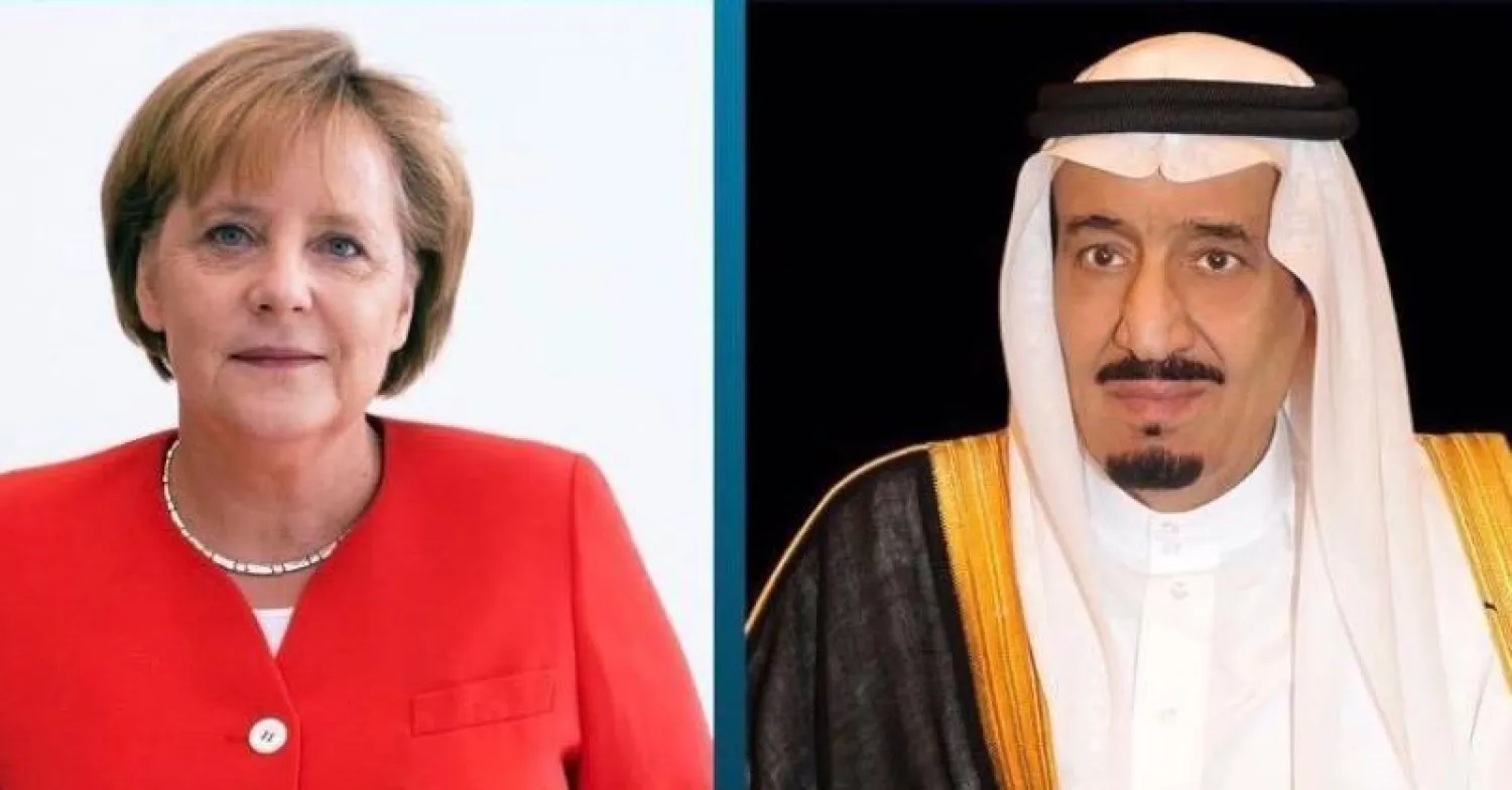 خادم الحرمين الشريفين الملك سلمان بن عبد العزيز والمستشارة الألمانية أنجيلا ميركل (واس)