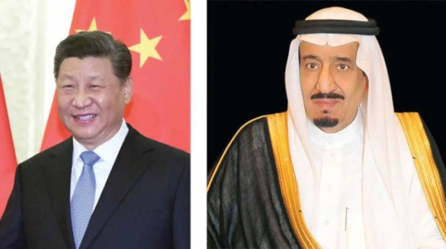 خادم الحرمين الشريفين الملك سلمان بن عبد العزيز والرئيس الصيني شي جينبينغ (الشرق الأوسط)
