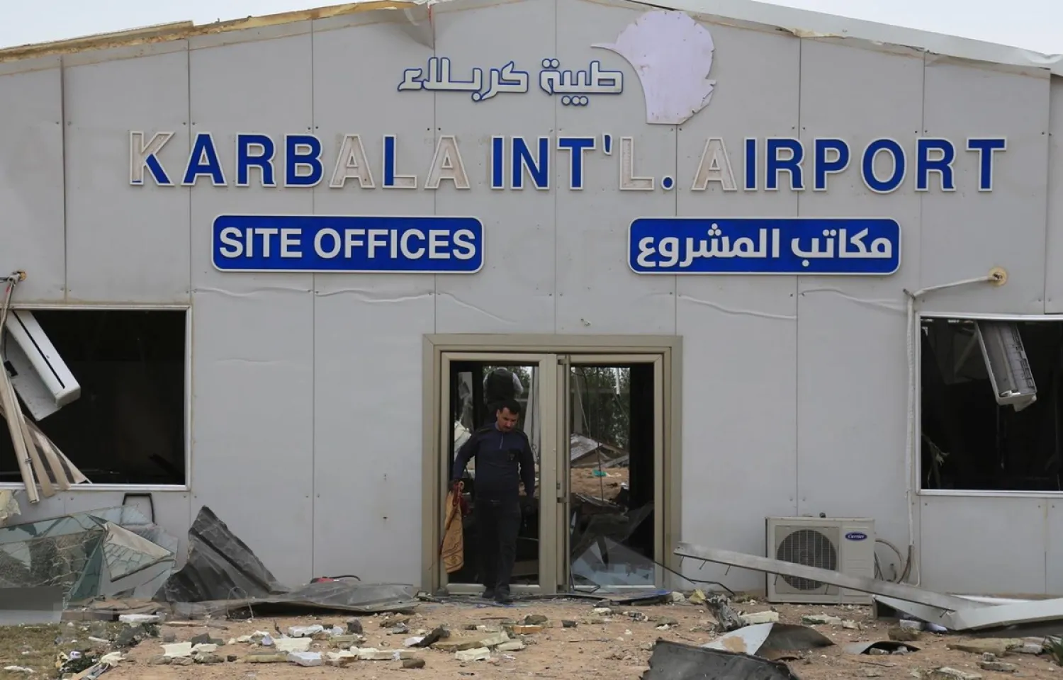 Destruction at Karbala airport in the Iraqi city, an area targeted by US military airstrikes in March against a pro-Iranian group in Iraq following the deaths of two Americans and a Briton in a rocket attack on a US base in Taji, north of Baghdad | AFP