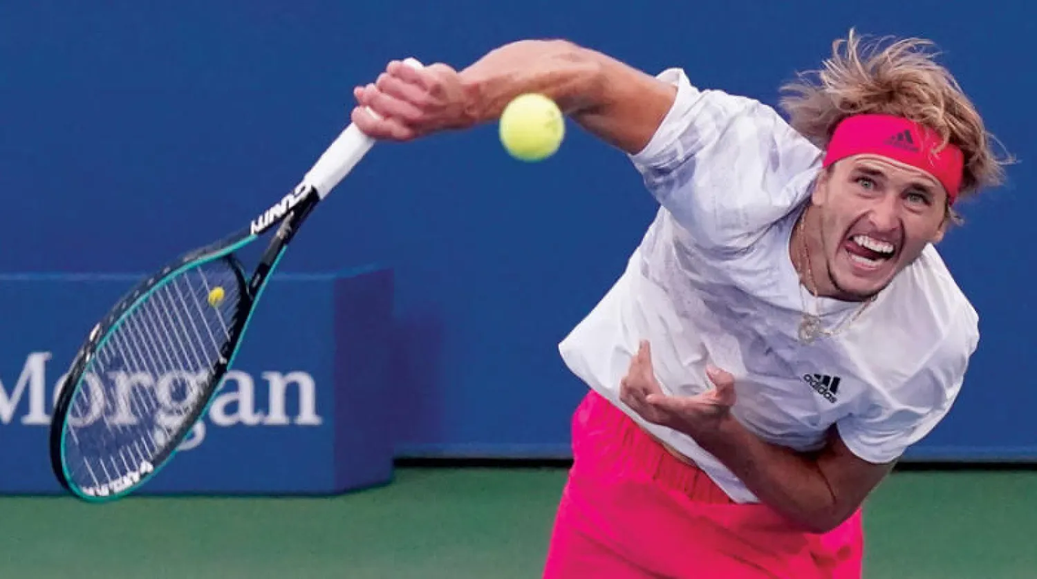 زفيريف إلى الدور نصف النهائي للبطولة الأميركية للمرة الأولى (أ.ب)