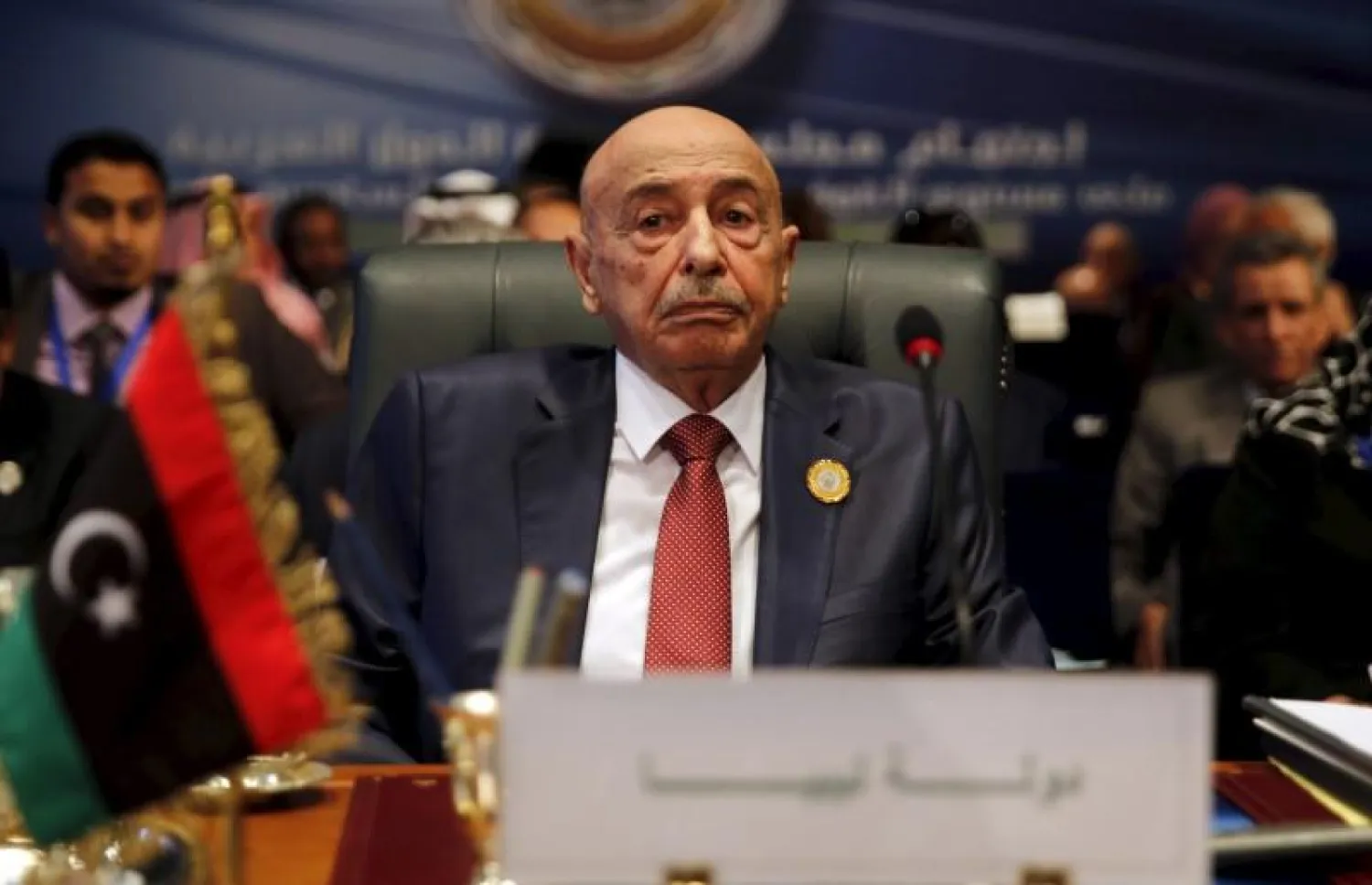 President of the Libyan House of Representatives Aguila Saleh (Reuters)