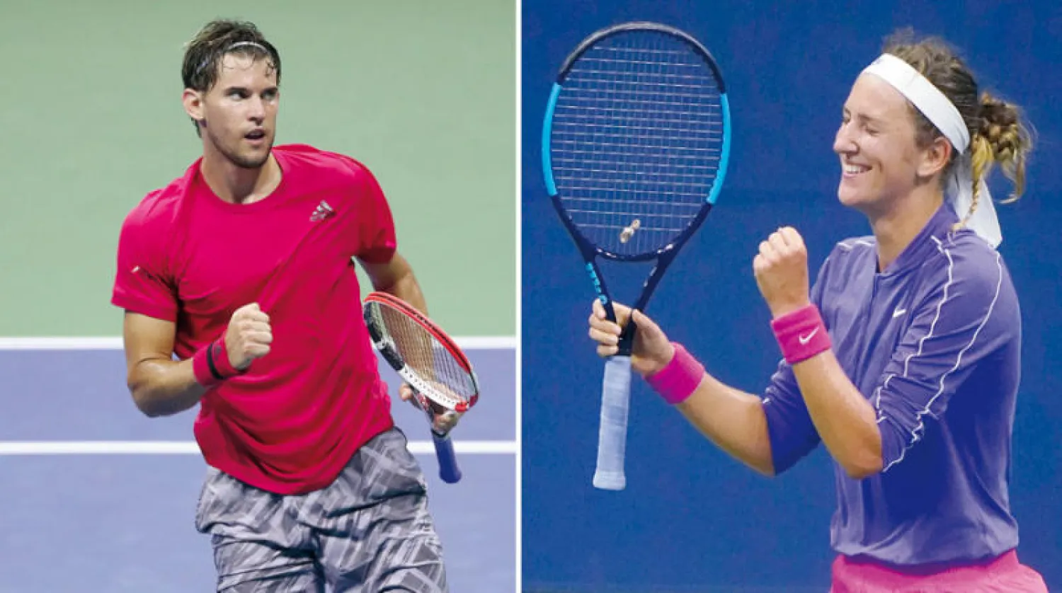 أزارنكا إلى المربع الذهبي (أ.ب)  -  تييم المصنف ثانياً (أ.ف.ب)