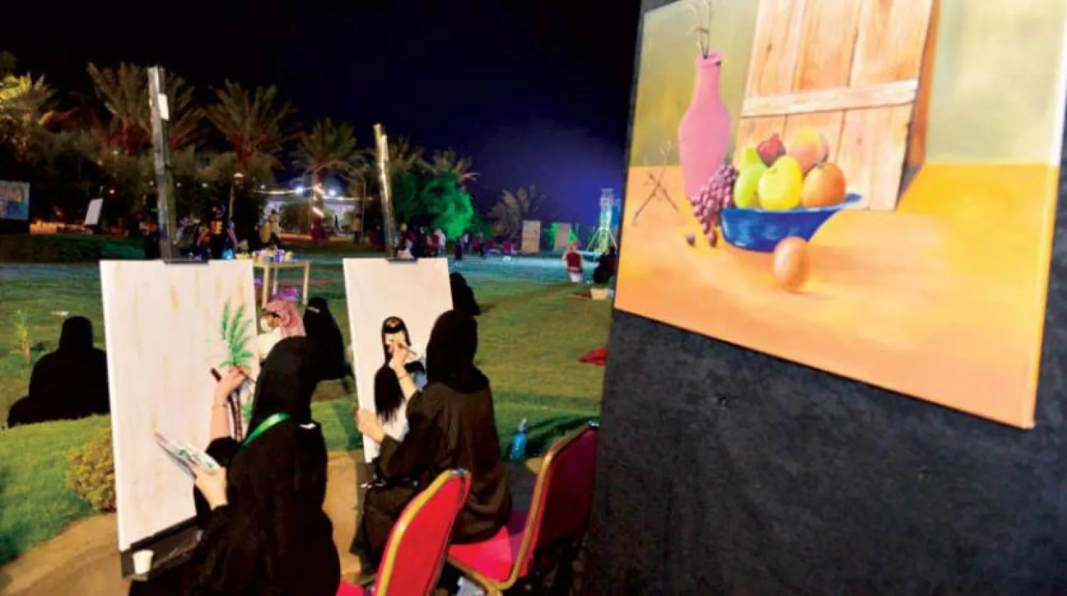 Hurma Festivali’nde önlemlere uyularak yapılan sanat sergisi (SPA)