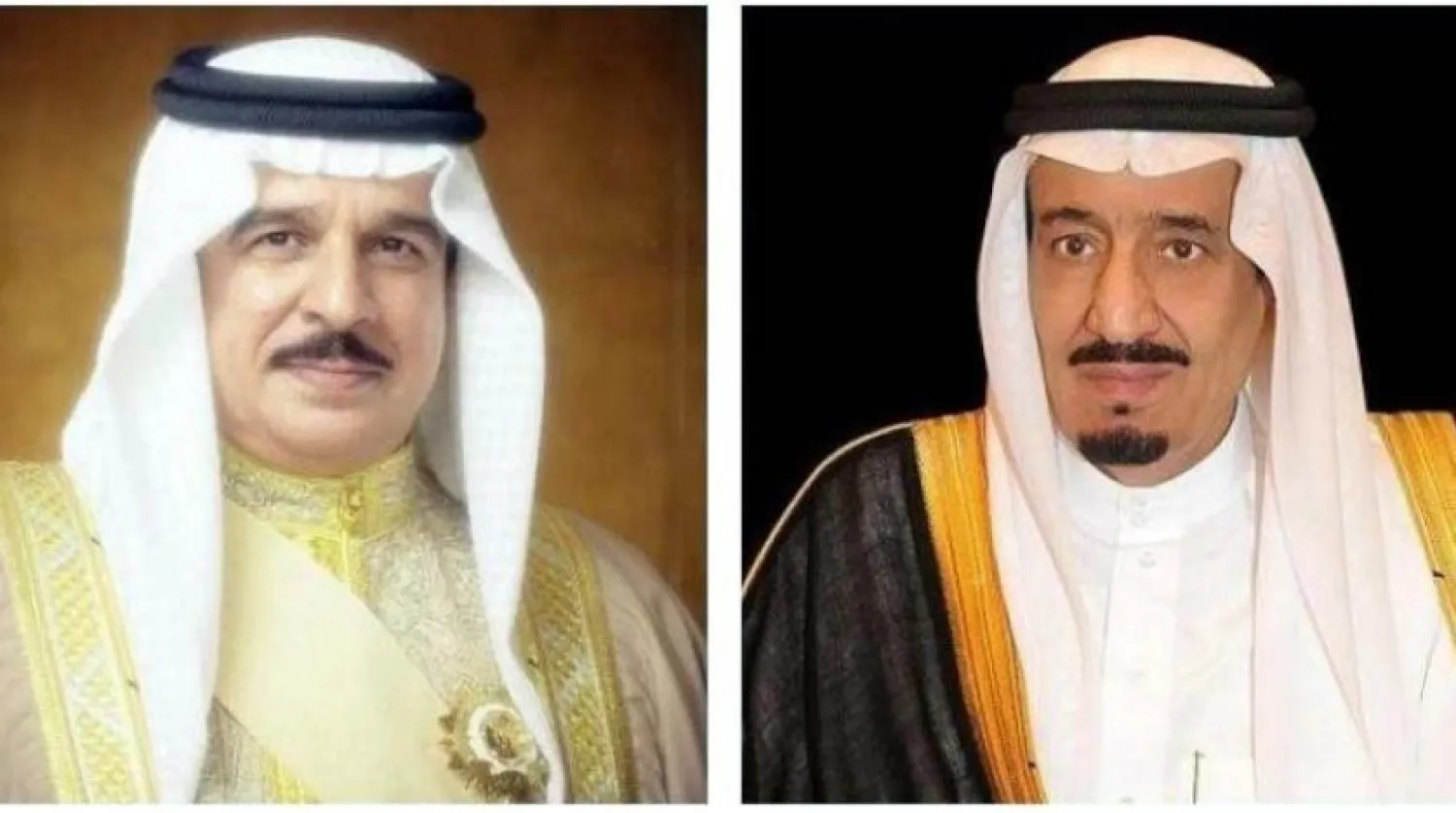 Saudi King Salman bin Abdulaziz - right - (SPA) and Bahrain's King Hamad bin Isa Al Khalifa - left - (BNA)