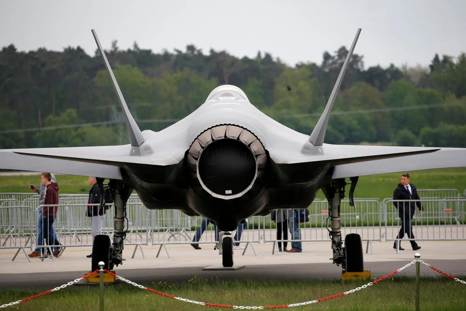A Lockheed Martin F-35 aircraft is seen at the ILA Air Show in Berlin, Germany, April 25, 2018. (Reuters)