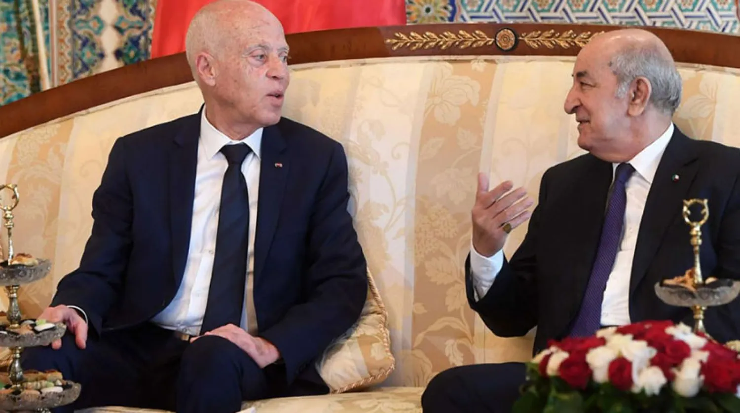 Tunus Cumhurbaşkanı Kays Said ve Cezayir Devlet Başkaı Abdulmecid Tebbun (Tunus Cumhurbaşkanlığı resmi Facebook sayfası)