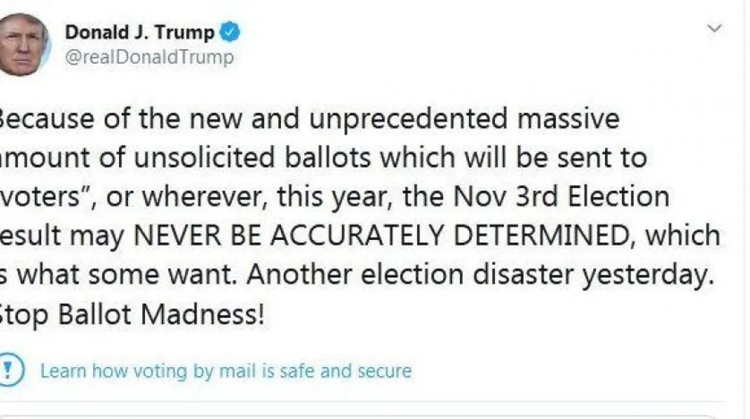 ABD Başkanı Donald Trump’ın tweeti (Twitter)