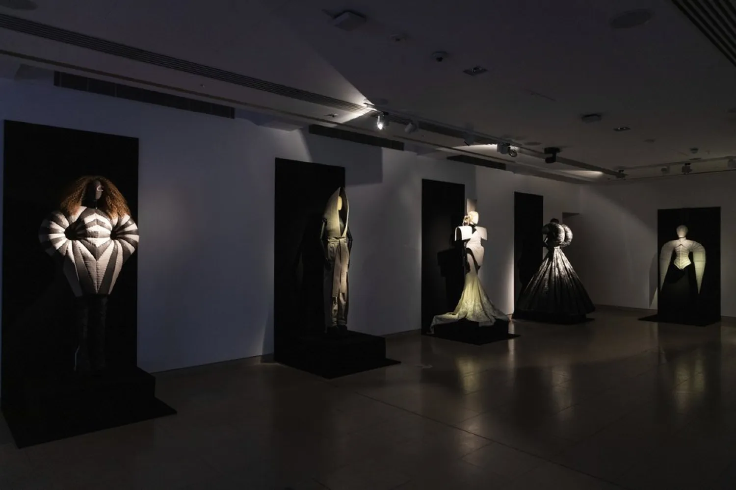 Creations by fashion designer Gareth Pugh is exhibited ahead of his London Fashion Week show in London, Wednesday, Sept. 16, 2020. (AP)