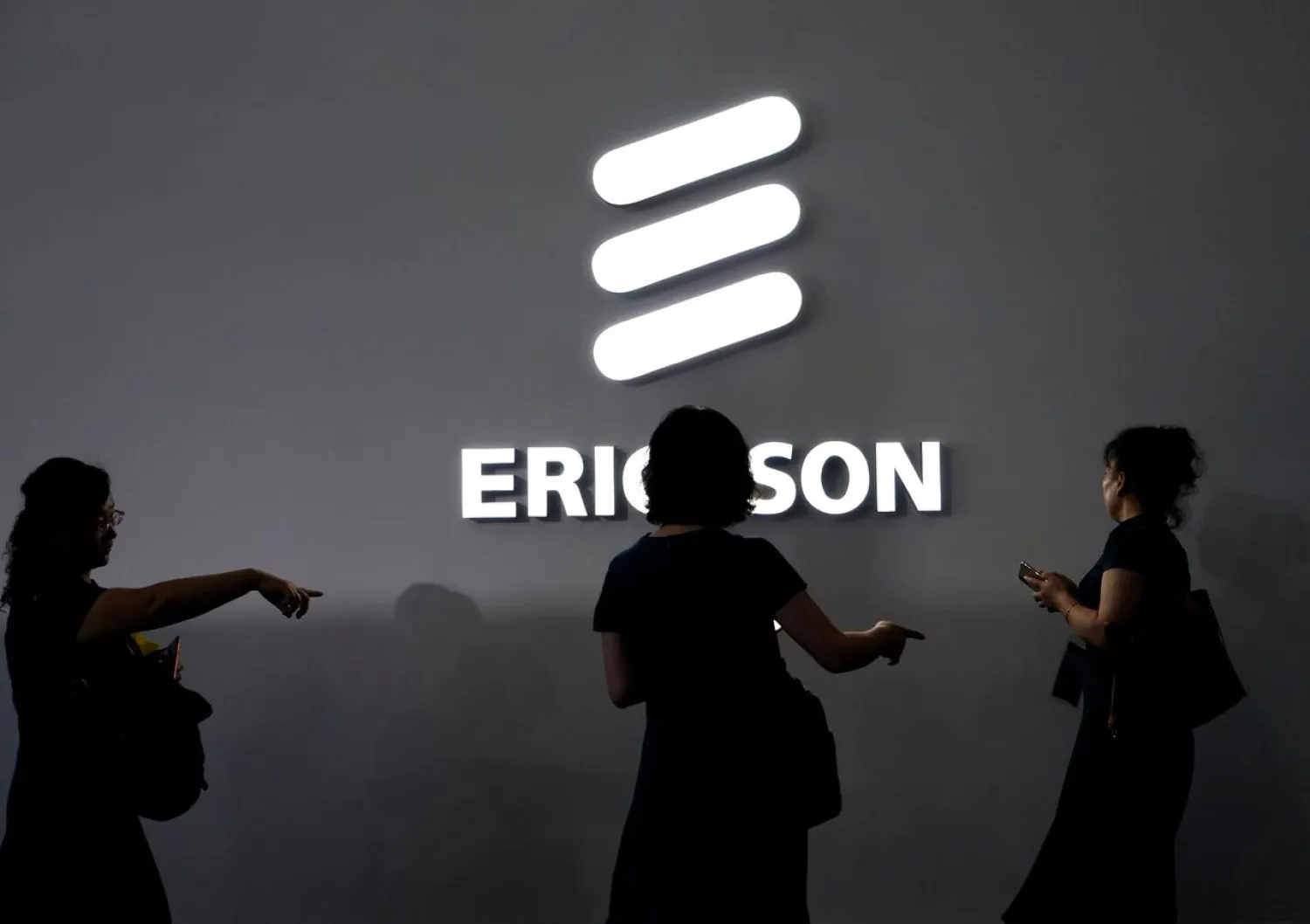 FILE PHOTO: An Ericsson logo is pictured at Mobile World Congress (MWC) in Shanghai, China June 28, 2019. REUTERS/Aly Song