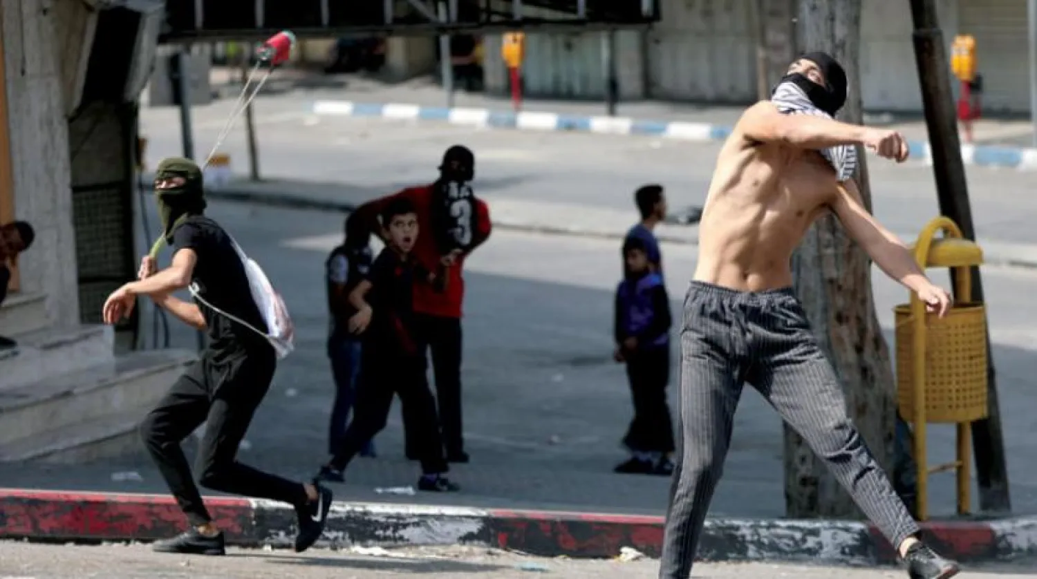 El-Halil'de dün çatışmalar gerçekleşti. (EPA)