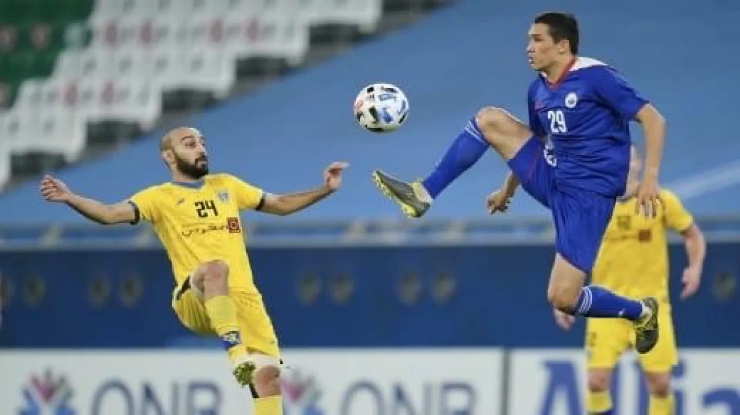 جانب من مباراة التعاون التي خسرها بسداسية تاريخية أمام الشارقة الإماراتي (الاتحاد الآسيوي لكرة القدم)