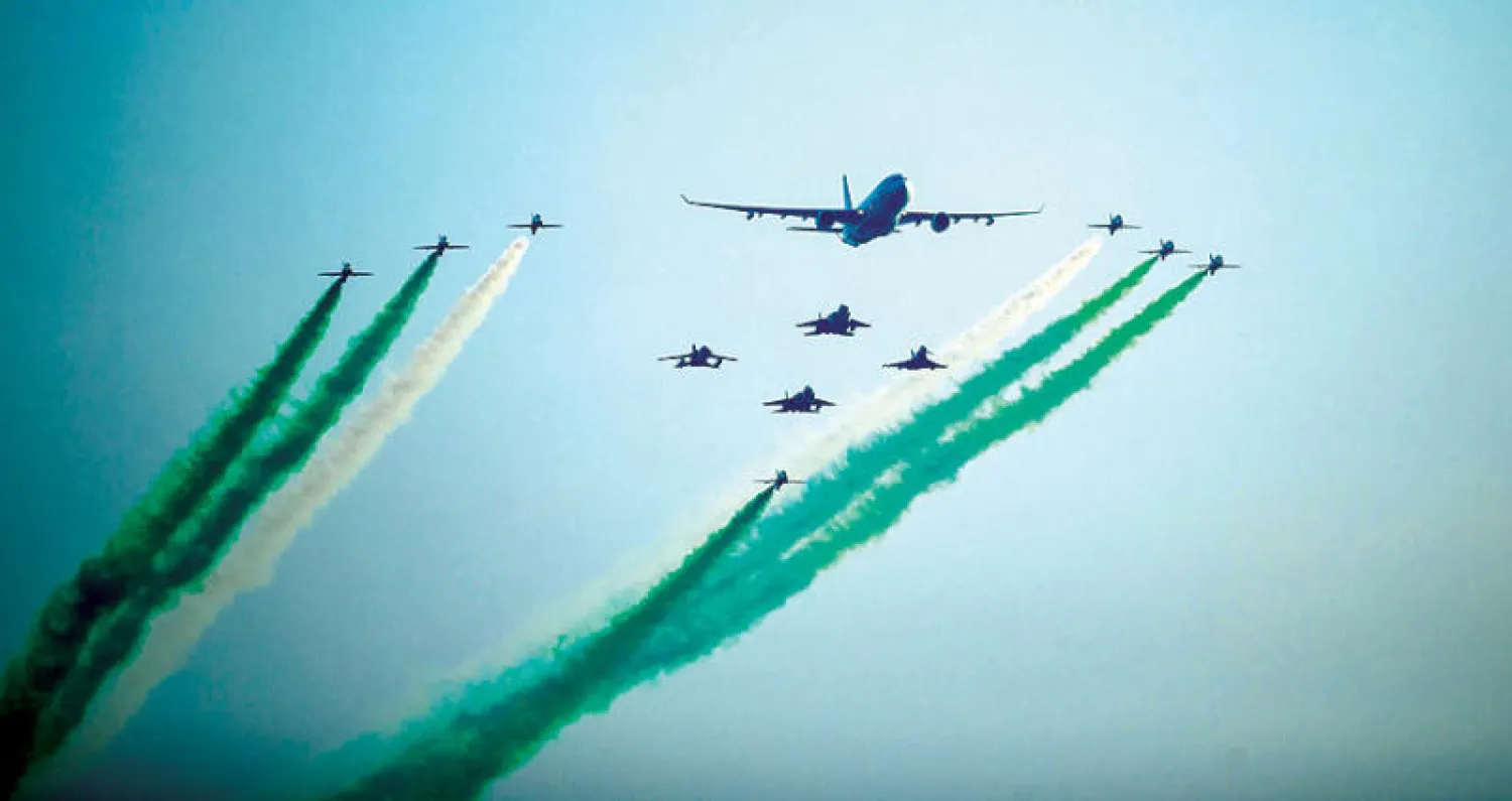 جانب من احتفالات سعودية بمناسبة اليوم الوطني (الشرق الأوسط)