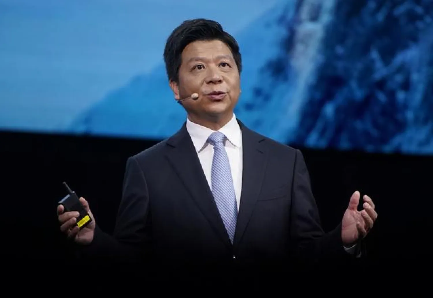 Huawei rotating chairman Guo Ping speaks at Huawei Connect in Shanghai, China, September 23, 2020. REUTERS/Aly Song
