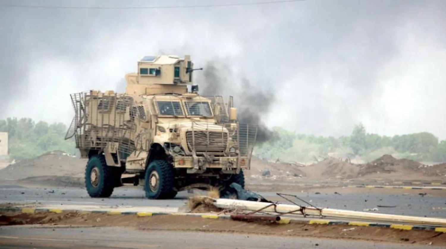 EPA file photo of a military vehicle during a battle in Hodeidah