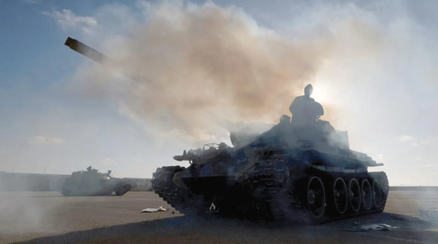 جانب من تدريبات لعناصر من الجيش الوطني الليبي  (رويترز)