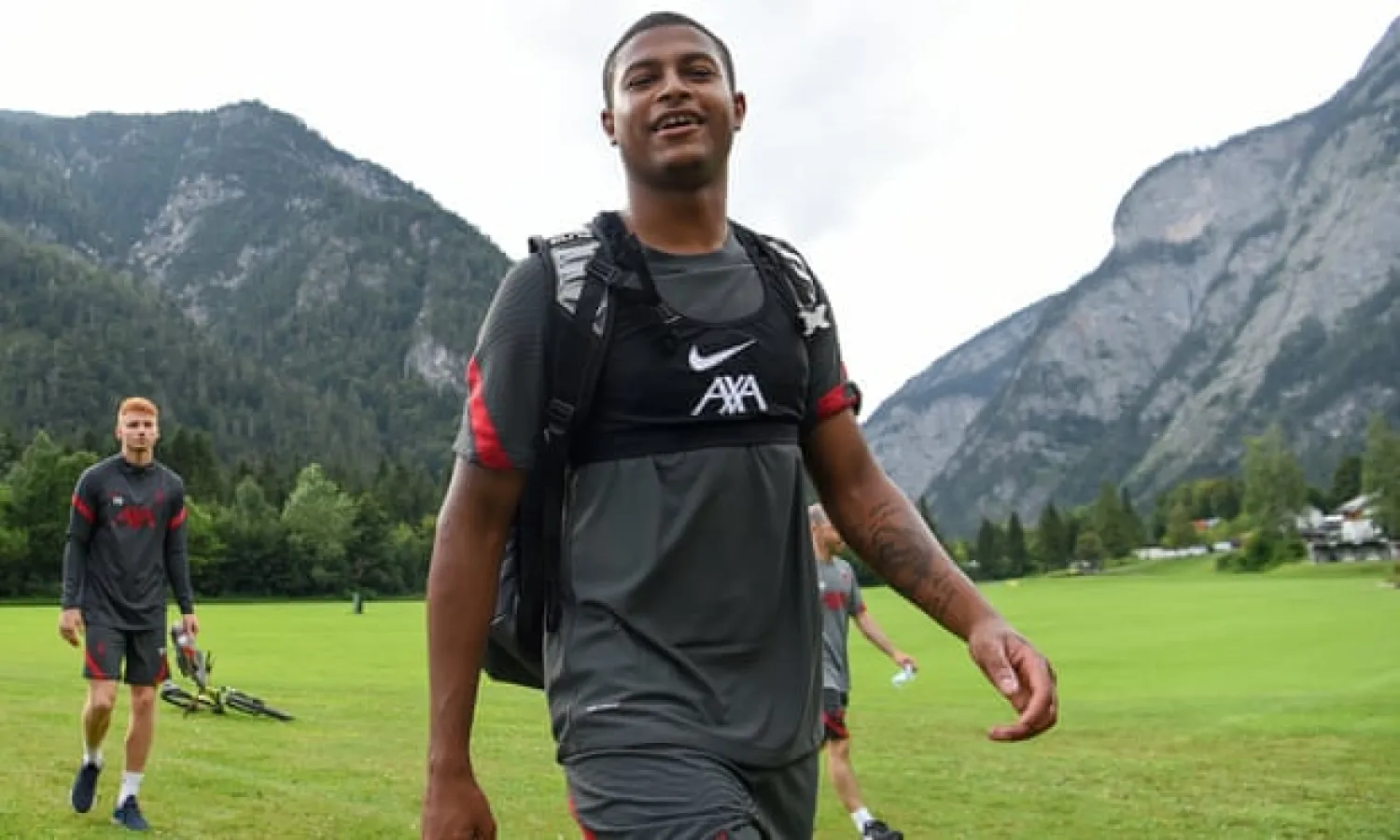  Rhian Brewster at Liverpool’s summer training camp in Salzburg. Photograph: John Powell/Liverpool FC/Getty Images
