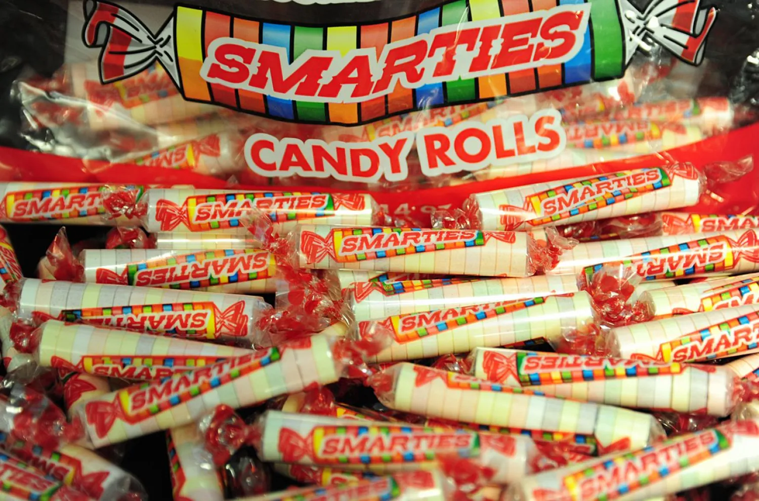 Smarties candy rolls are seen in this image taken in Washington on March 22, 2009. (Karen Bleier/AFP/Getty Images)