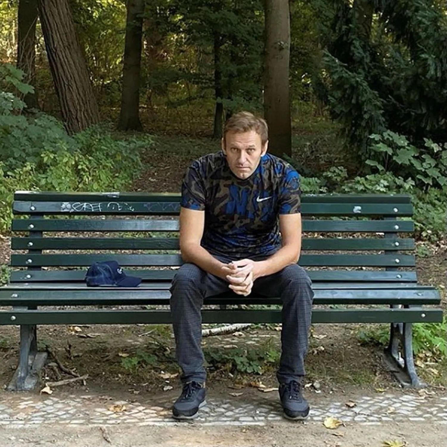 Russian opposition politician Alexei Navalny poses for a picture in Berlin