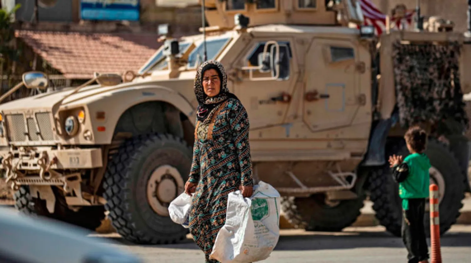 عربة عسكرية أميركية في شرق الفرات (أ.ف.ب)