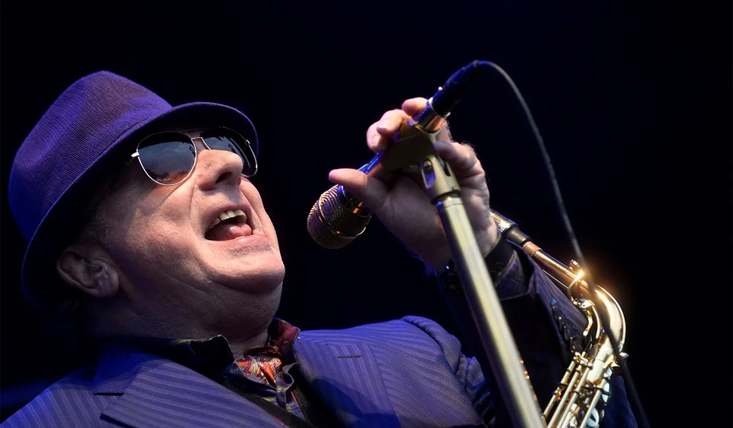 Northern Irish musician Van Morrison performs in Sondika, near Bilbao, northern Spain, June 2, 2017. (Reuters)