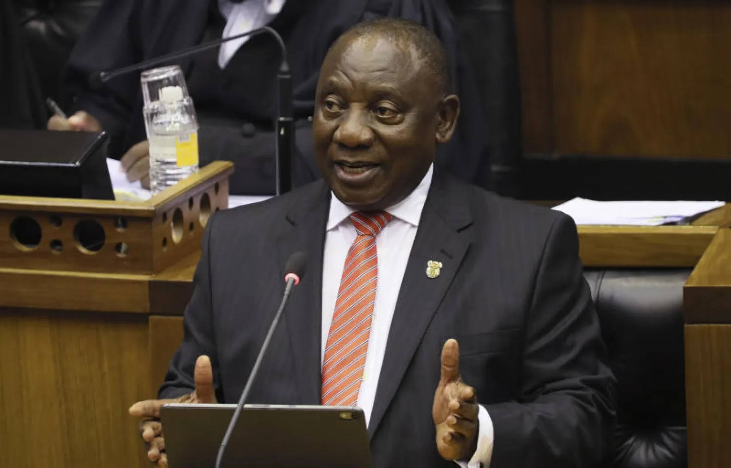 رئيس جنوب أفريقيا سيريل رامافوزا (أ.ب)