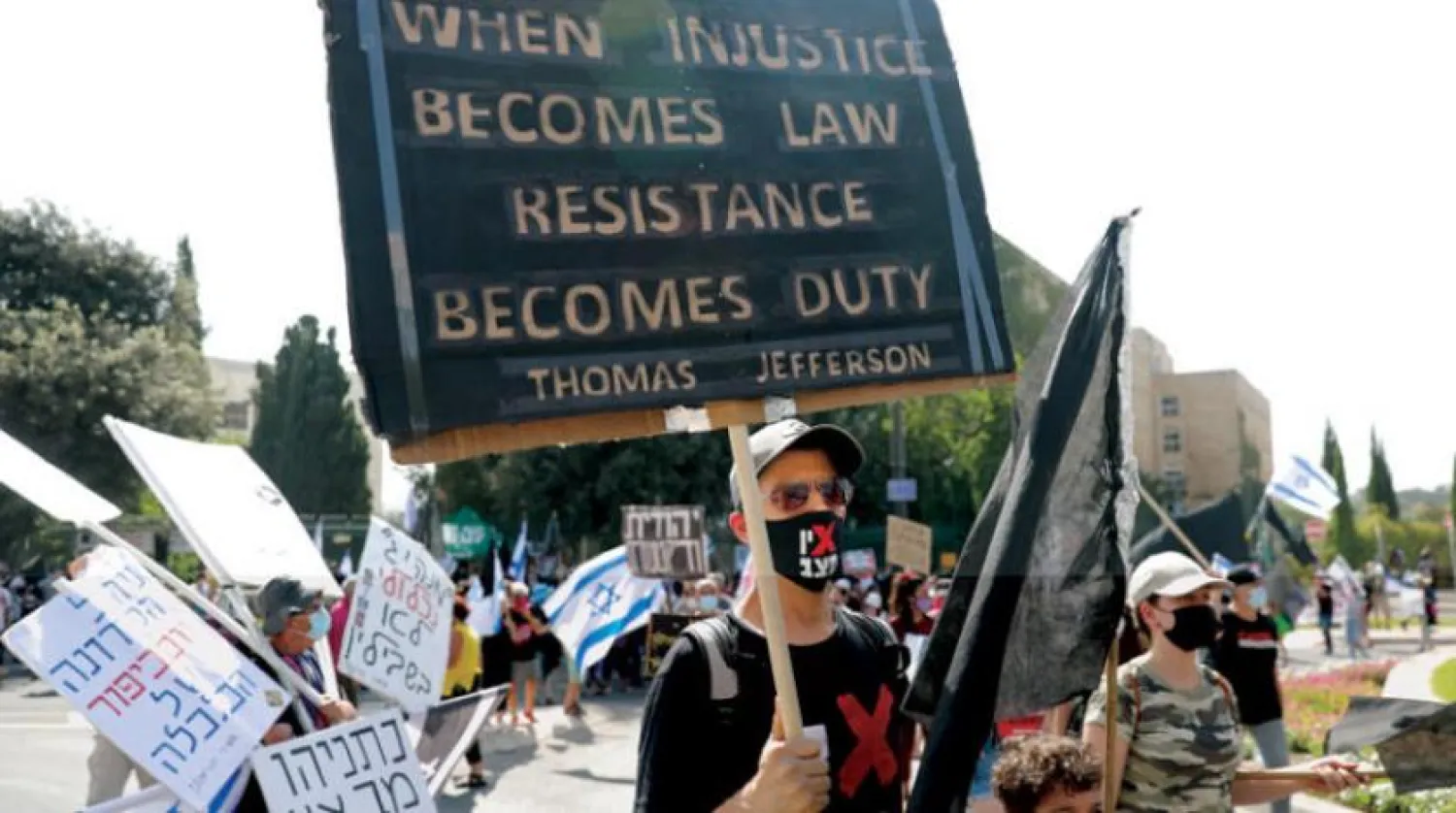 Israeli protests against Prime Minister Benjamin Netanyahu via EPA