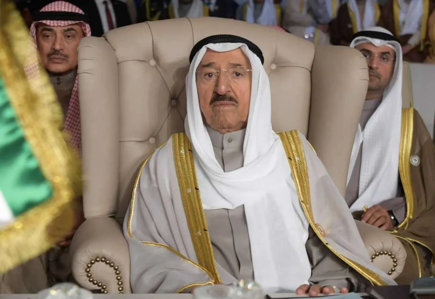 Kuwaiti Emir Sheikh Sabah al-Ahmad al-Sabah attends the opening of the 30th Arab Summit in Tunis, Tunisia, on March 31, 2019. (Fethi Belaid/The Associated Press)