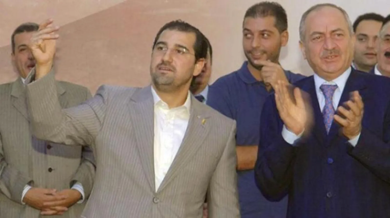 رامي مخلوف مع مجموعة من رجال الأعمال السوريين في دمشق (أرشيفية - الشرق الأوسط)