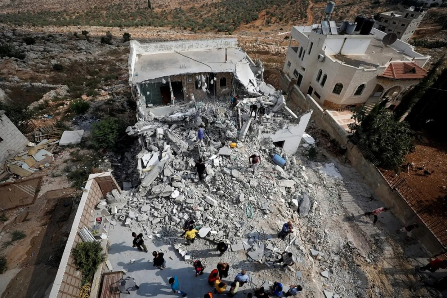 A house demolished in the West Bank. Reuters file photo