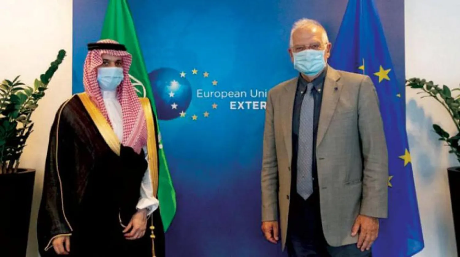 Saudi Foreign Minister Prince Faisal bin Farhan and EU foreign policy chief Josep Borrell. SPA