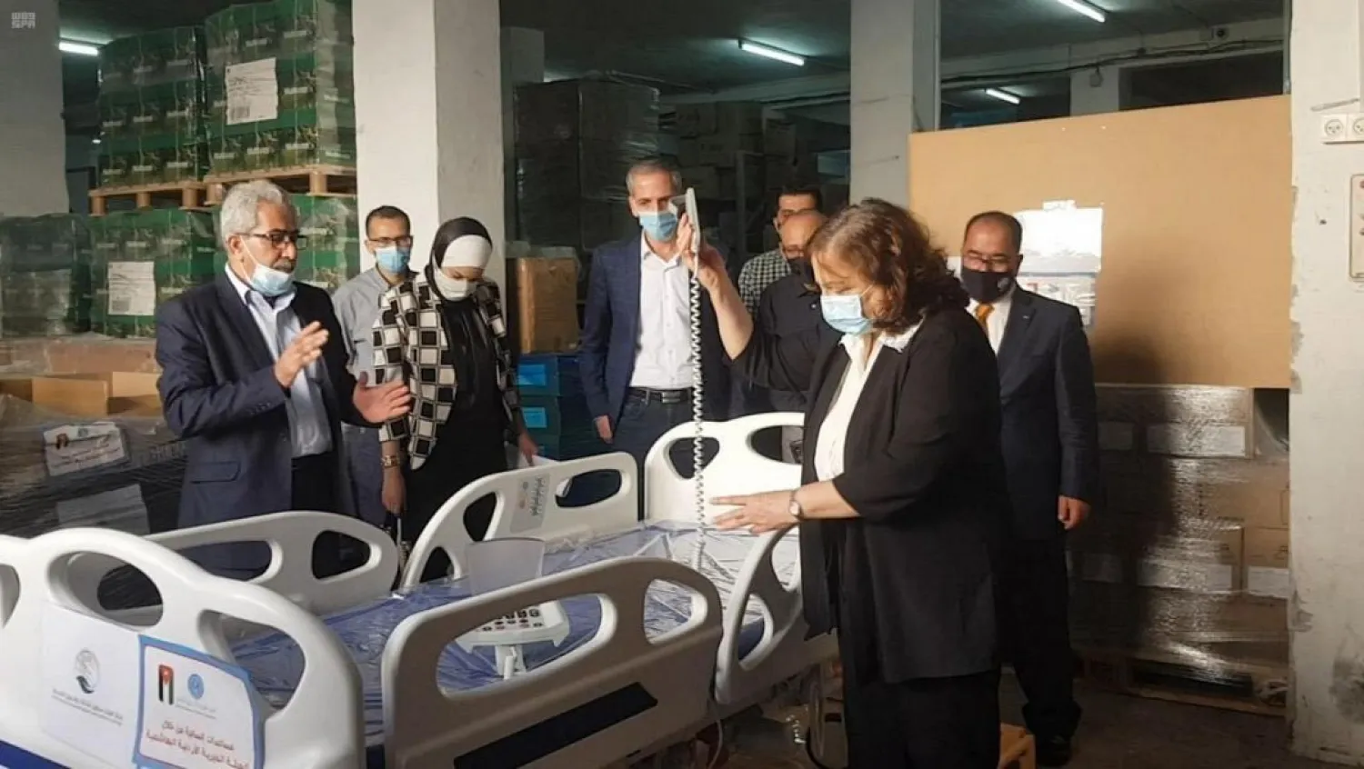 KSrelief delivers 3rd batch of Saudi medical aid to Palestinian health ministry to confront COVID-19. SPA
