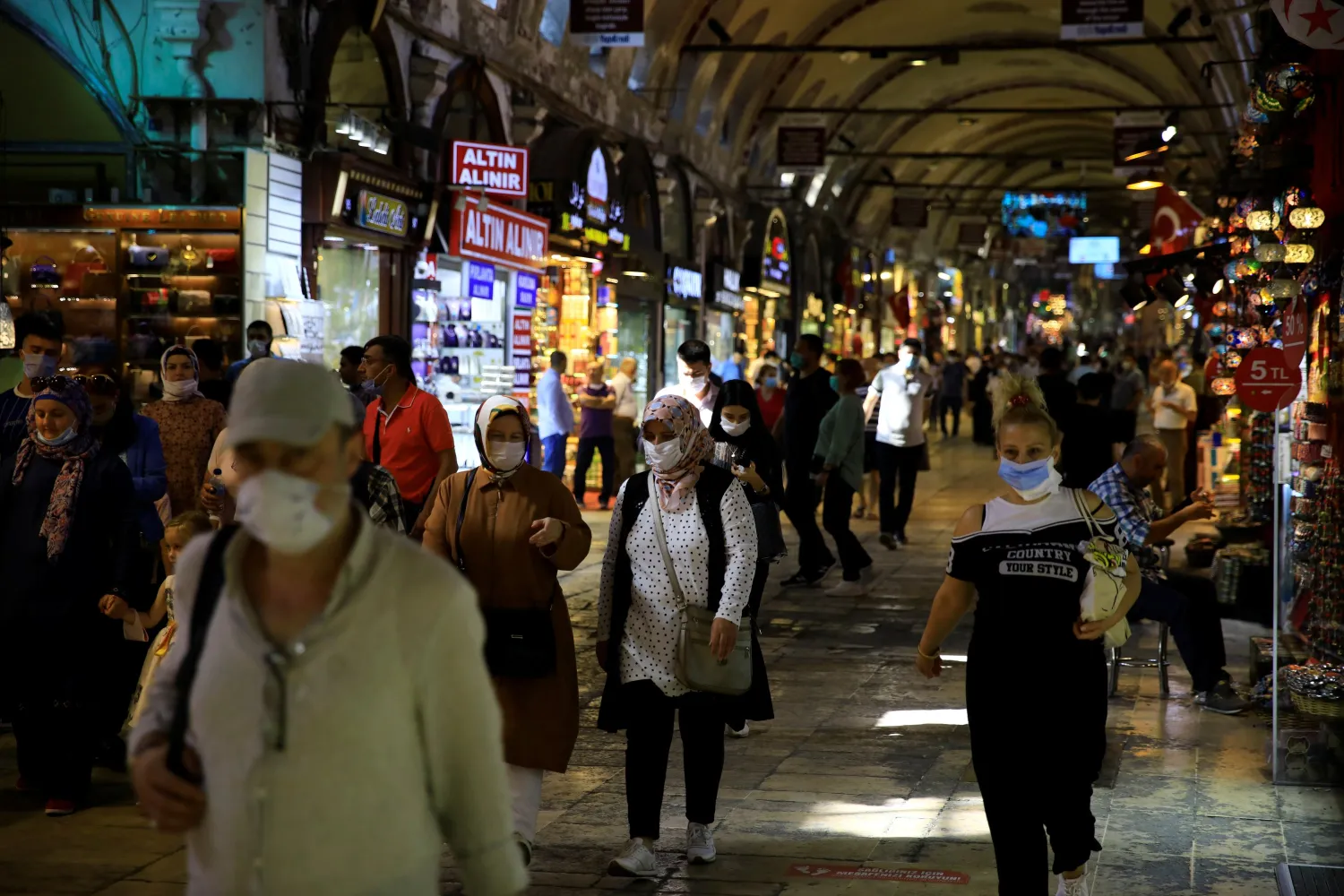 People shop at the Grand Bazaar in Istanbul, Turkey. Reuters