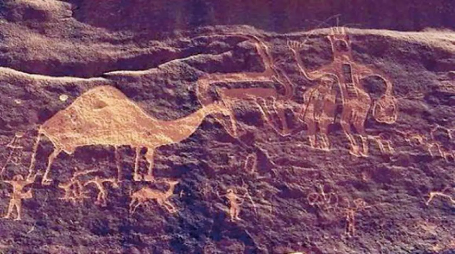 Rock drawing in Najran (Asharq Al-Awsat)
