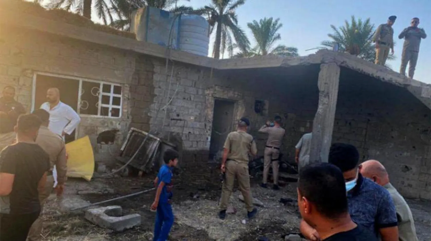 Damage caused by a rocket attack in the Kurdistan Region of Iraq