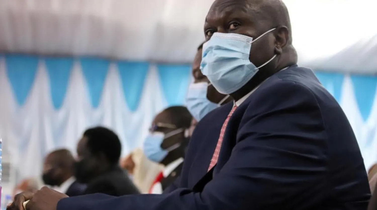 Güney Sudan Başkan Yardımcısı Riek Machar, imza töreni sırasında (Reuters)