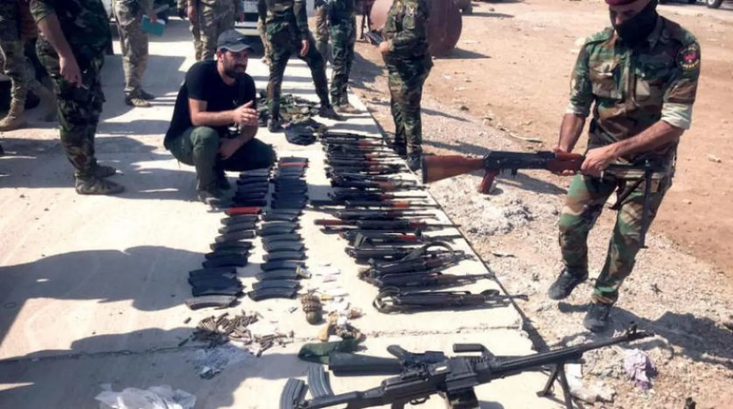 Weapons that were found by the Rapid Response Forces in Maysan Governorate, Iraq ( Iraqi Security Media Cell)
