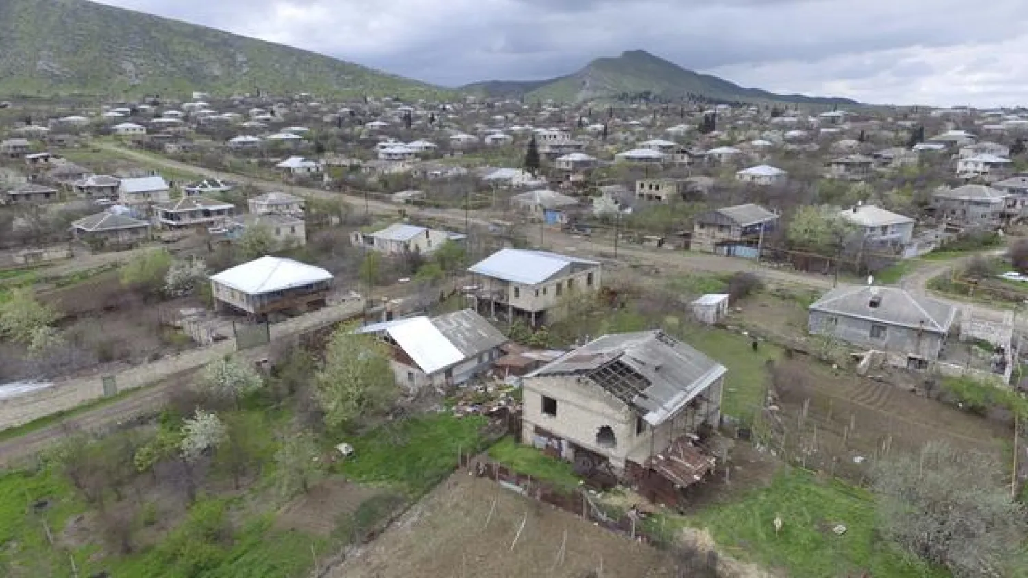 FILE PHOTO: An aerial view shows a settlement in Martakert province, which according to Armenian media was affected by clashes over the breakaway Nagorno-Karabakh region, April 4, 2016. REUTERS/Davit Abrahamyan