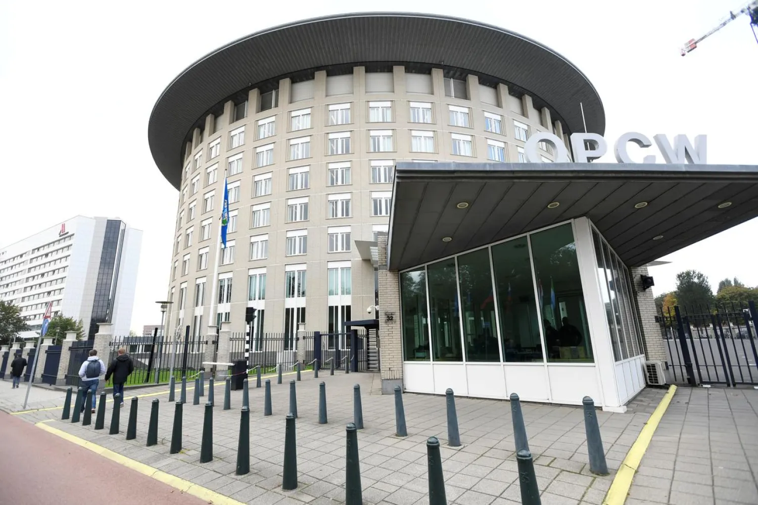 The headquarters of the Organization for the Prohibition of Chemical Weapons (OPCW) is pictured in The Hague, Netherlands, October 4, 2018. (Reuters)