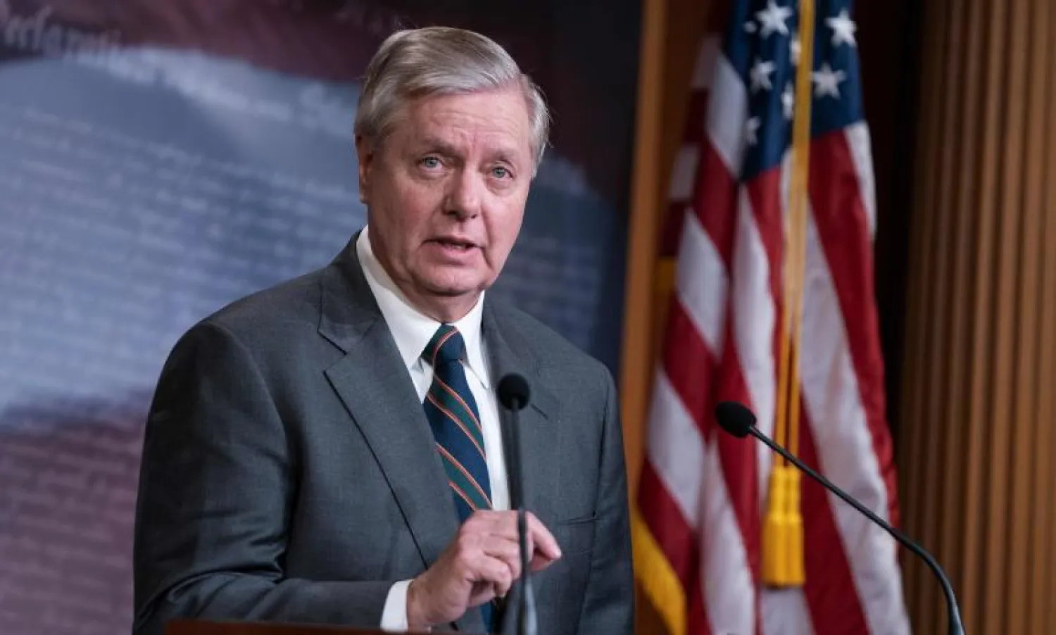 السناتور الجمهوري بمجلس الشيوخ الأميركي ليندسي غراهام (أ.ف.ب)