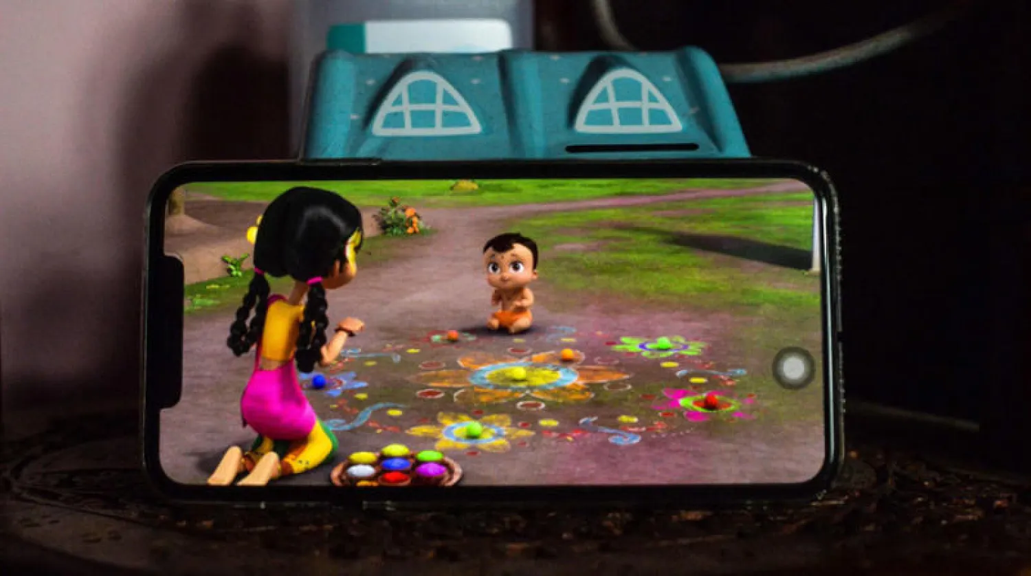 الشخصية الكرتونية تخطت حدود الهند (أ.ف.ب)