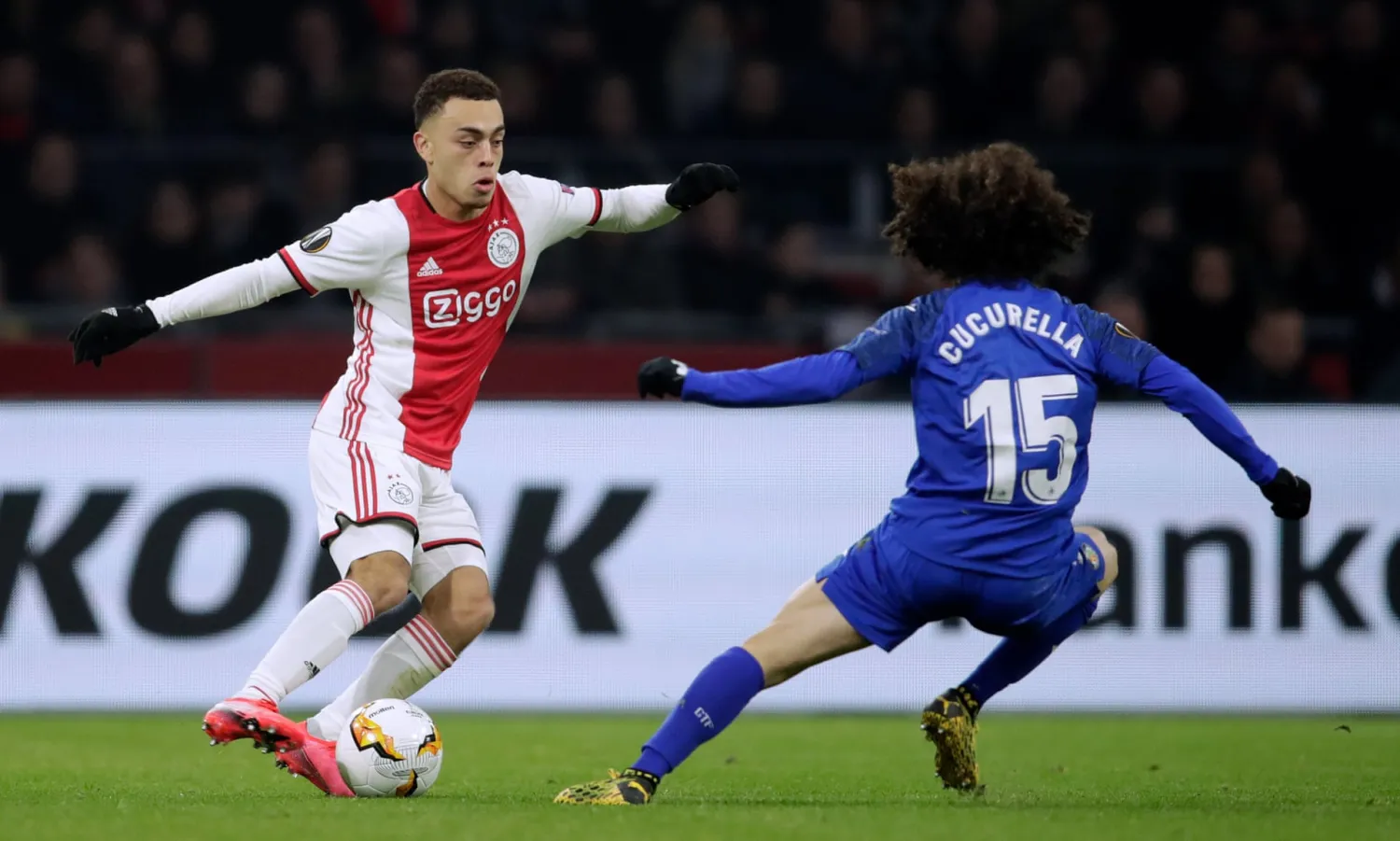 
Sergiño Dest’s transfer from Ajax to Barcelona was confirmed on Thursday.
Photograph: Soccrates Images/Getty Images