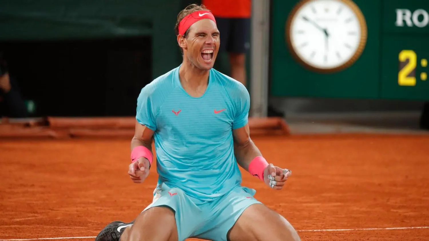 Spain’s Rafael Nadal celebrates after winning the French Open final against Serbia’s Novak Djokovic. Reuters