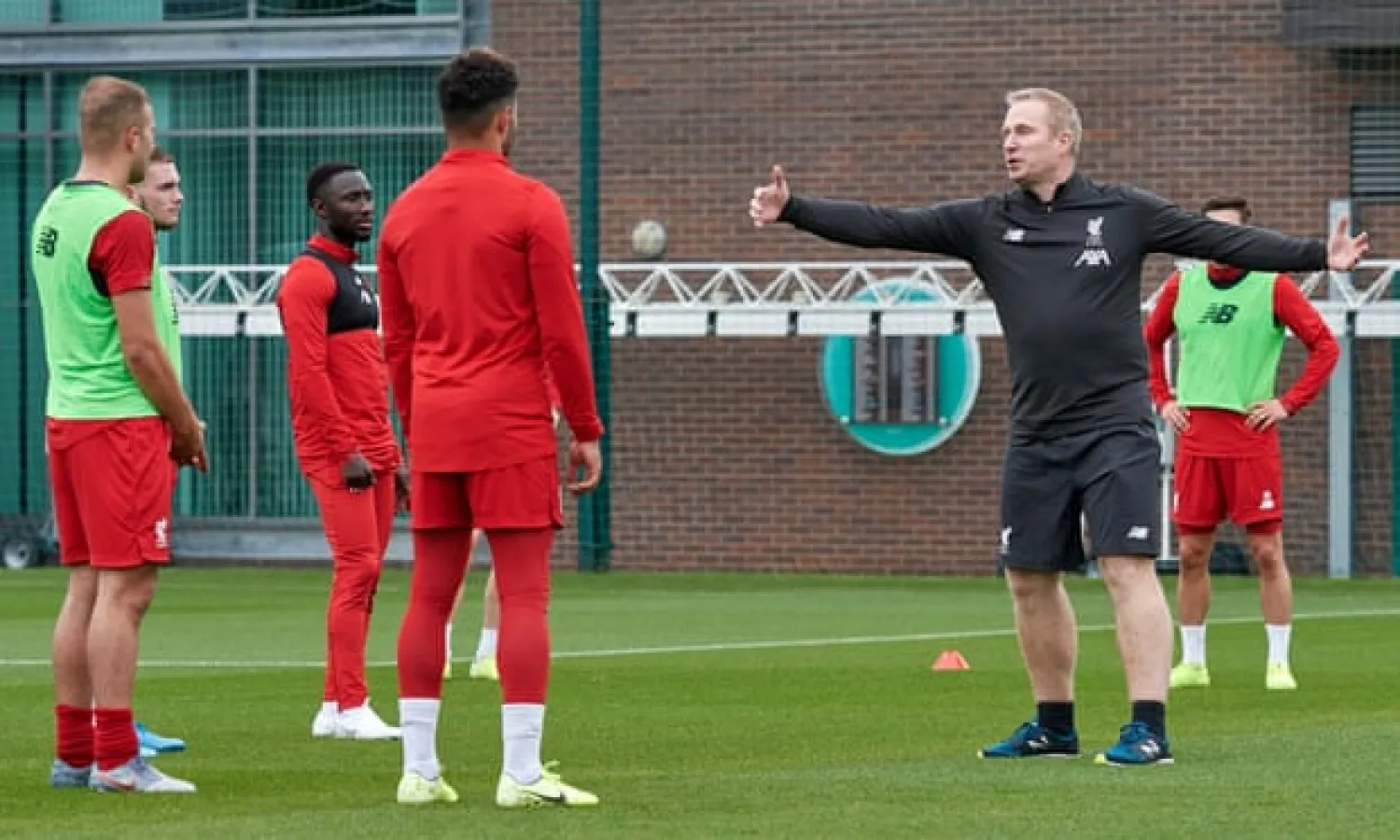  Thomas Grønnemark works with Liverpool’s players last season. Photograph: Nick Taylor/Liverpool FC/Getty Images
