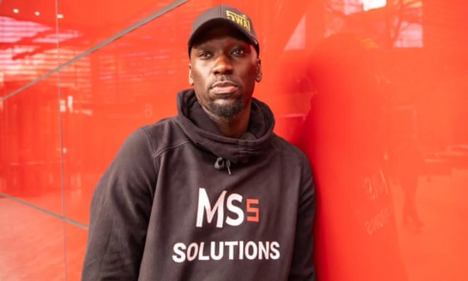  Moses Swaibu is an English former professional footballer and now heads a youth charity called ‘MS5 Solutions’. Photograph: Antonio Olmos/The Guardian

