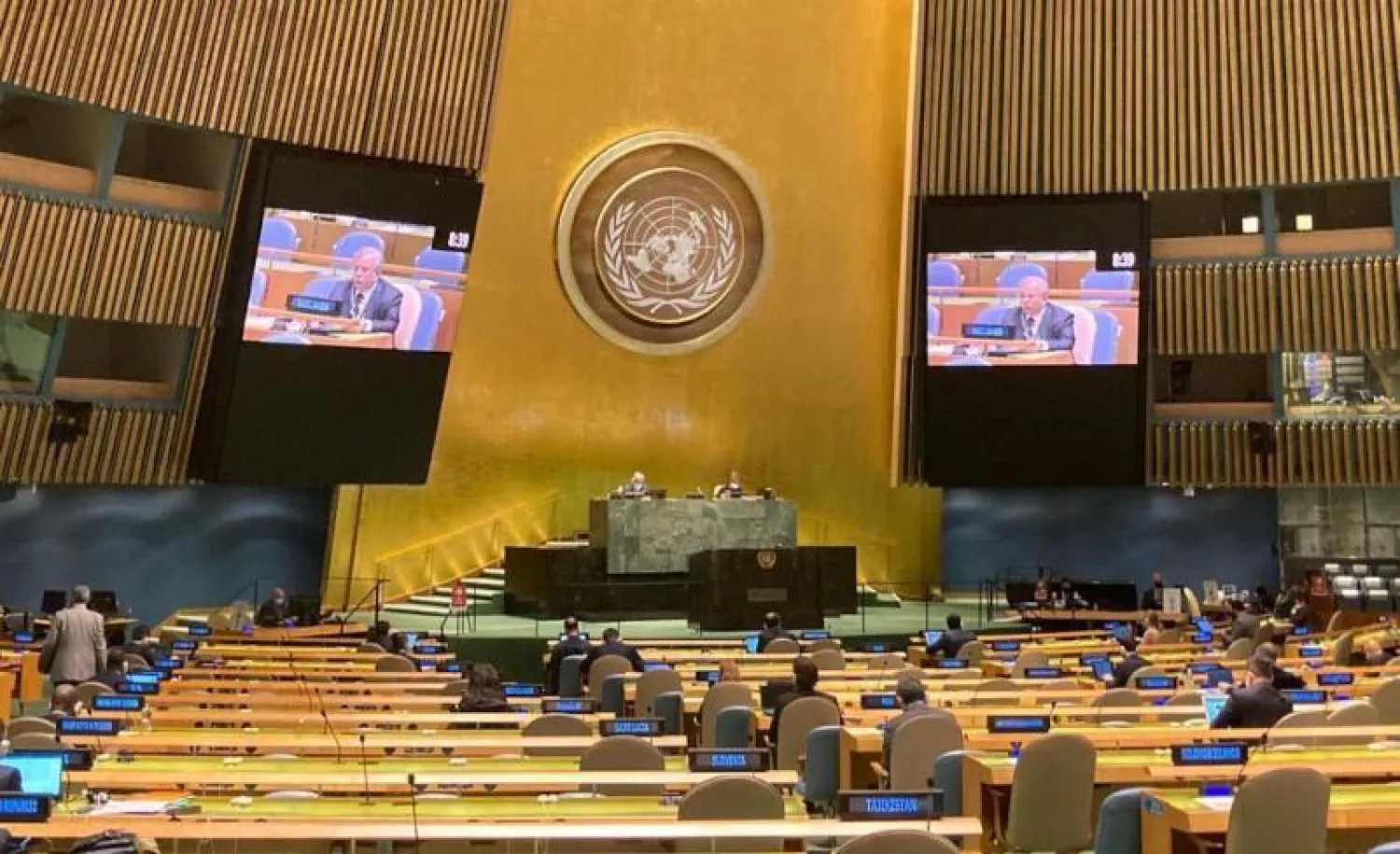 المعلمي خلال كلمته أمام اللجنة الأولى لأعمال الدورة الخامسة والسبعين للجمعية العامة للأمم المتحدة (واس)