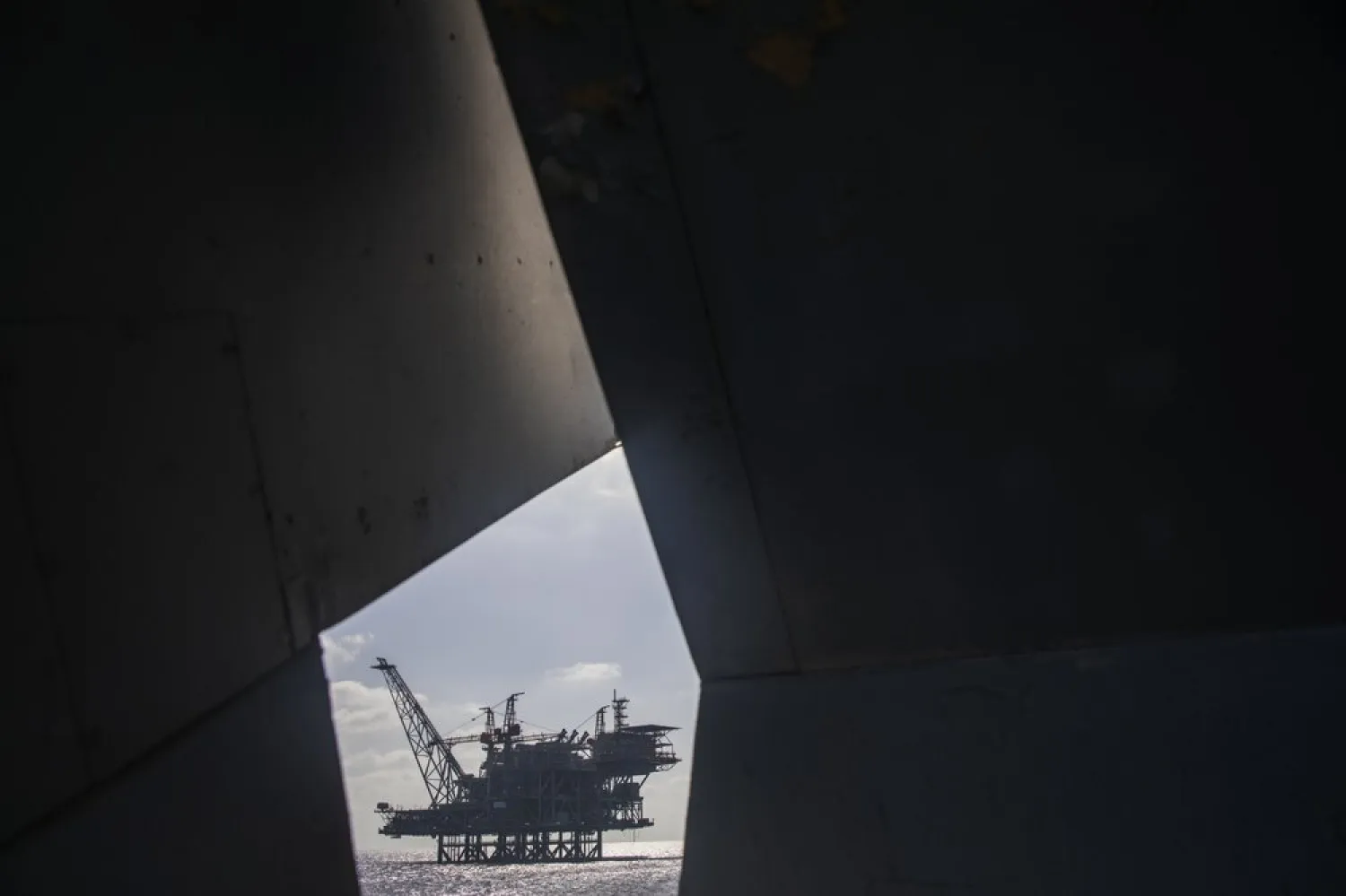 Israel's offshore Leviathan gas field in the Mediterranean Sea, Tuesday, Sept. 29, 2020. (AP)