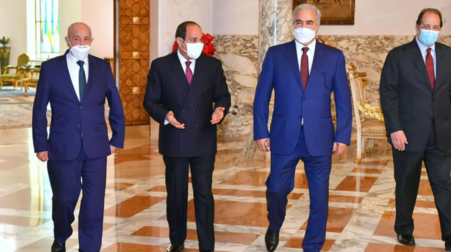 Kahire’deki anayasal süreç görüşmeleri, Libyalı tarafların Fas’ın Bouznika şehrindeki egemen pozisyonlarda uzlaşı sağlamasından günler sonra geldi (Mısır Cumhurbaşkanlığı)