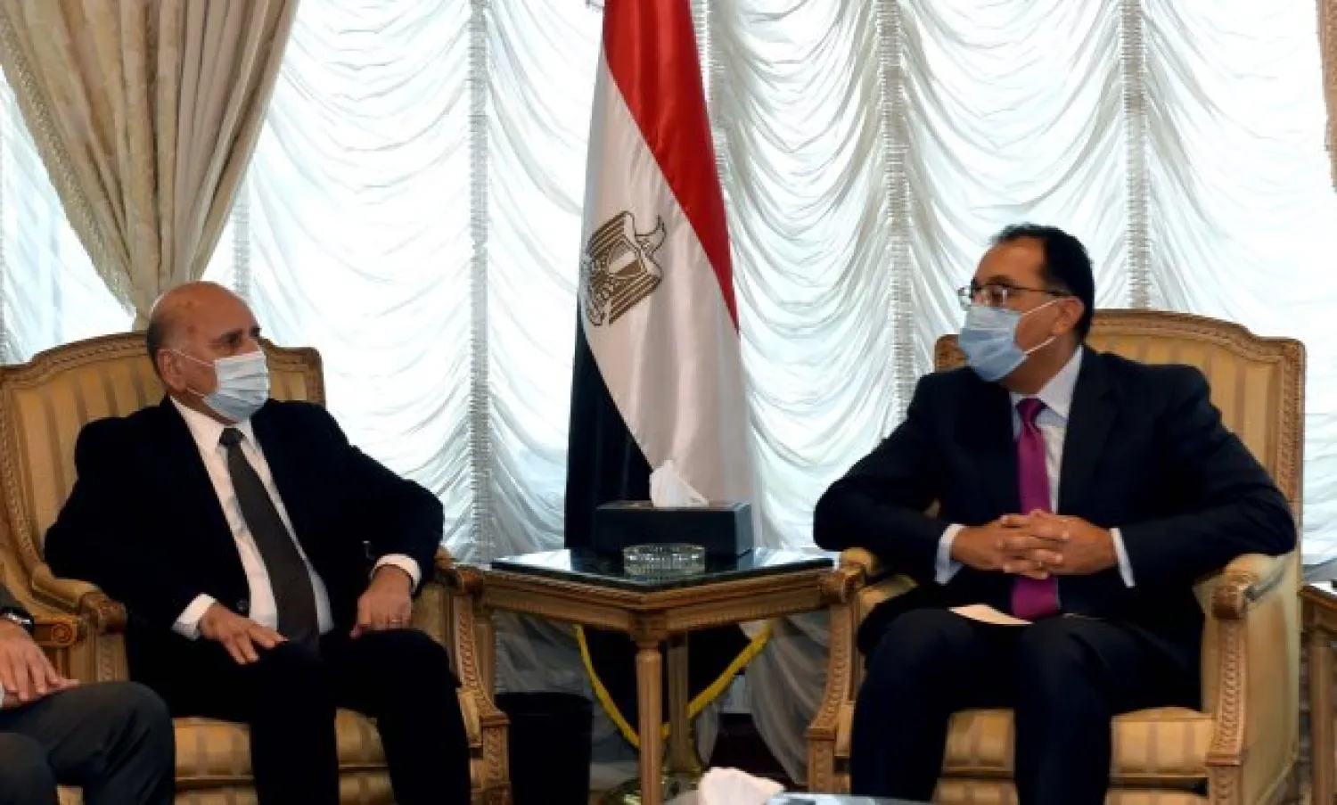 Egypt’s Prime Minister Mostafa Madbouli meets with Iraqi Foreign Minister Fuad Hussein – Egyptian Cabinet

