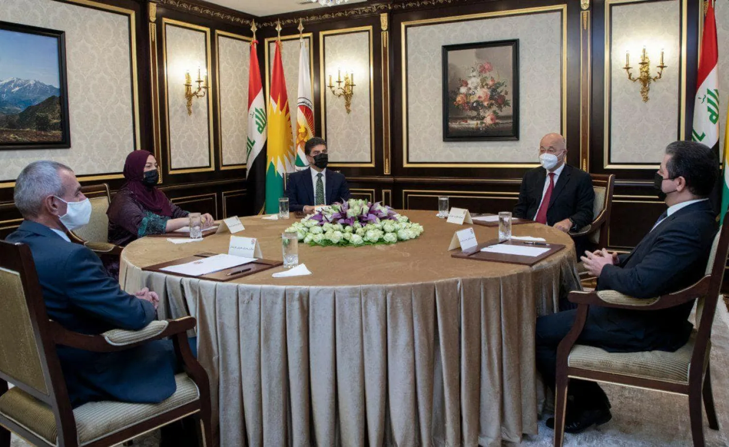 Iraqi President Barham Salih meets with Kurdish leaders in the Kurdistan Region. (Rudaw)