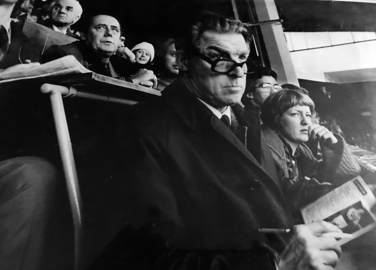 Julie Welch in West Ham’s press box in 1977